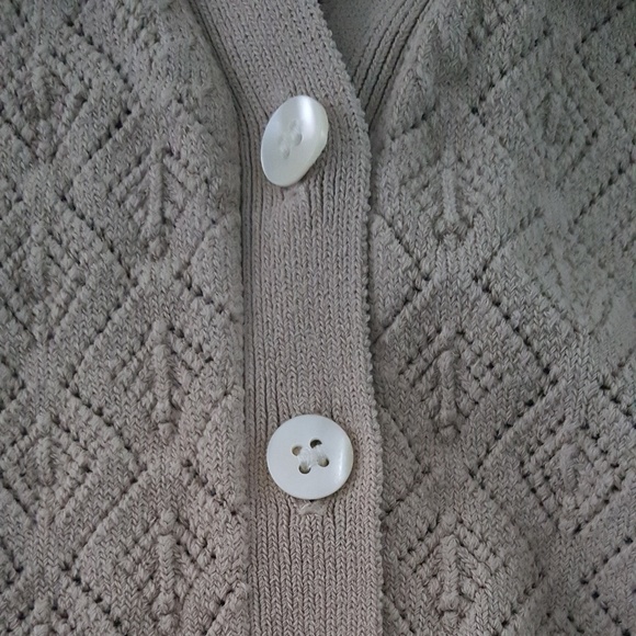 J.Crew | Beige Diamond-pattern Cardigan - Picture 4 of 6
